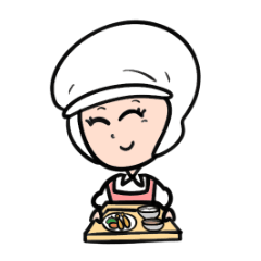 Lineスタンプ 今日も頑張る給食のおばさん 16種類 1円